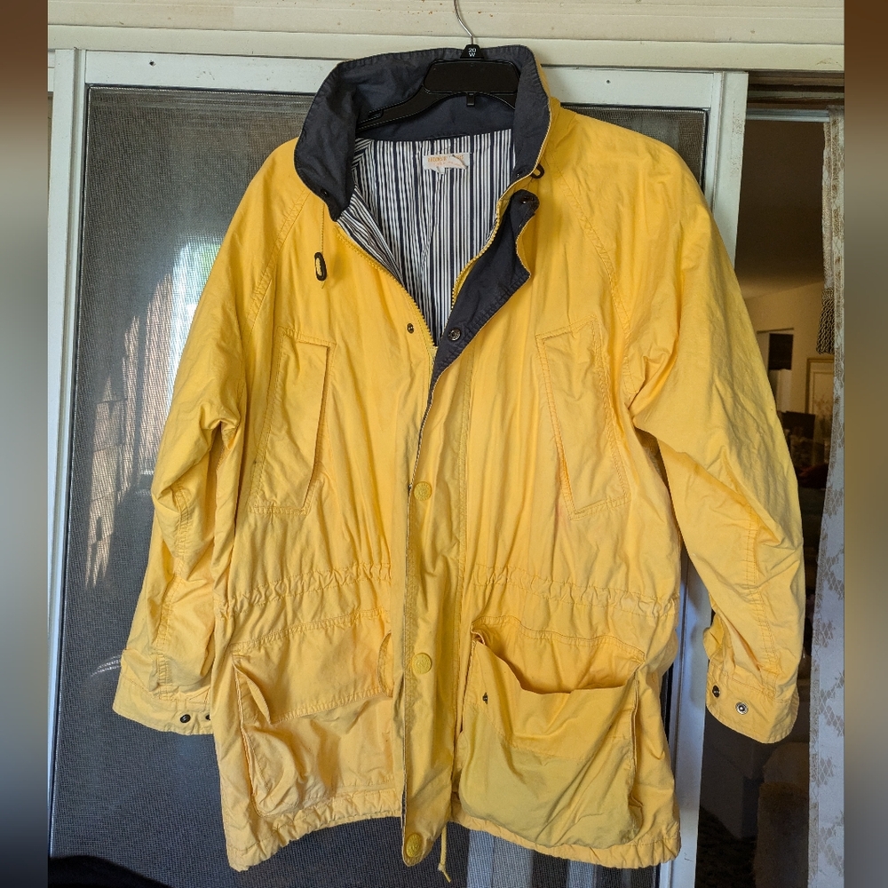 Yellow Brooks Brothers spring jacket